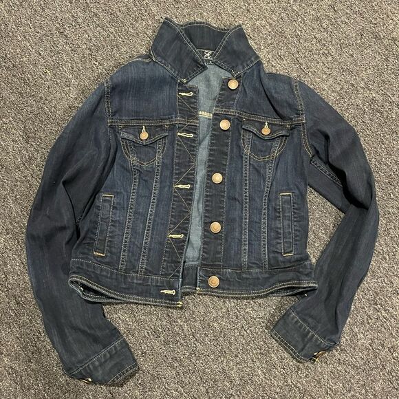 American Eagle Outfitters Dark Blue Denim Jacket size medium - Picture 1 of 3